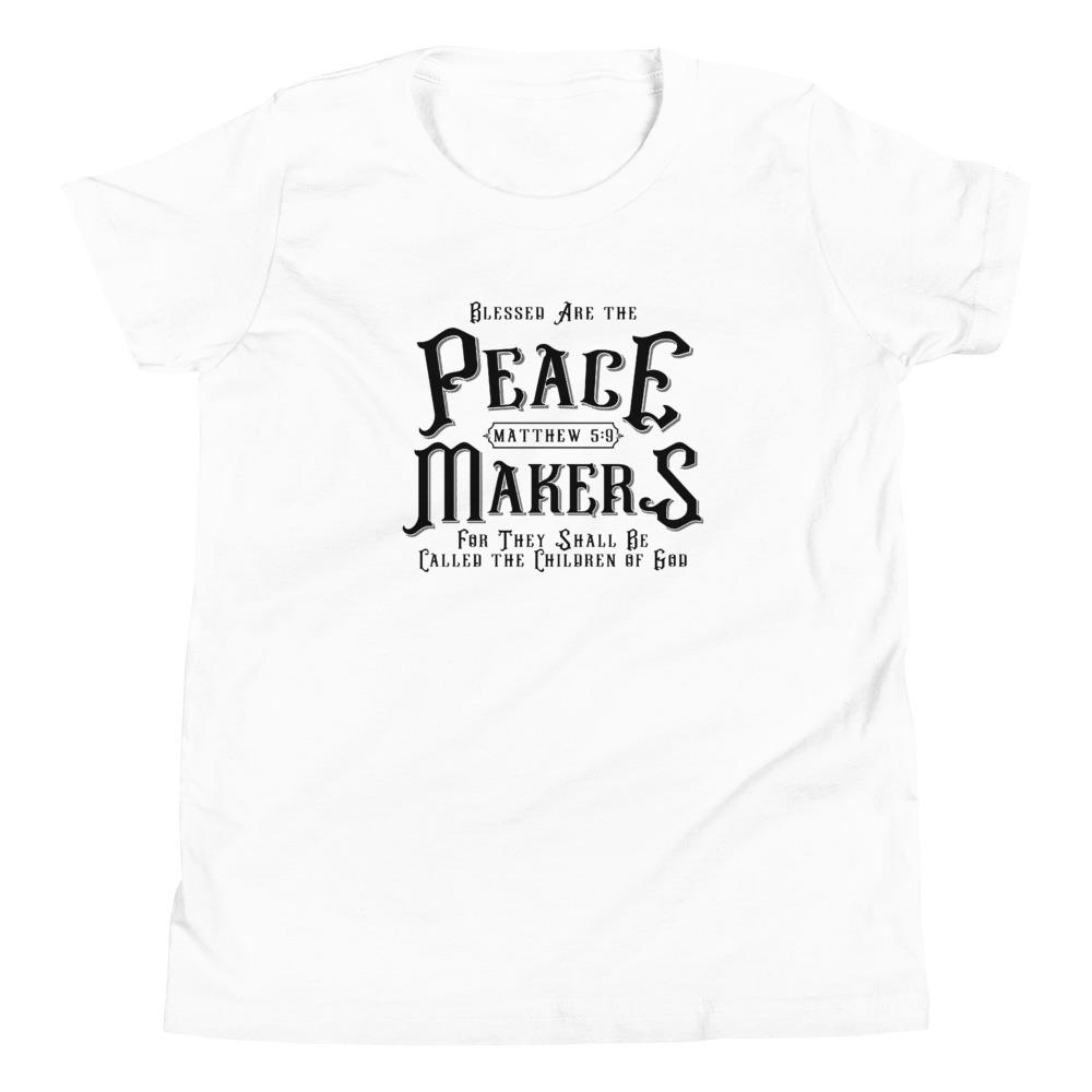 Peace Makers - Kid’s T -  Black / S, Black / M, Black / L, Black / XL, Heather Forest / S, Heather Forest / M, Heather Forest / L, Heather Forest / XL, Navy / S, Navy / M -  Trini-T Ministries