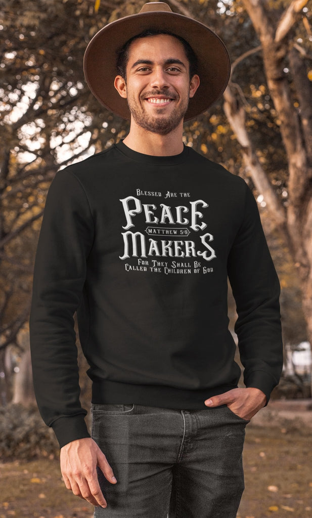 Peace Makers - Men’s Sweatshirt -  White / S, White / M, White / L, White / XL, Black / S, Black / M, Black / L, Black / XL, Navy / S, Navy / M -  Trini-T Ministries