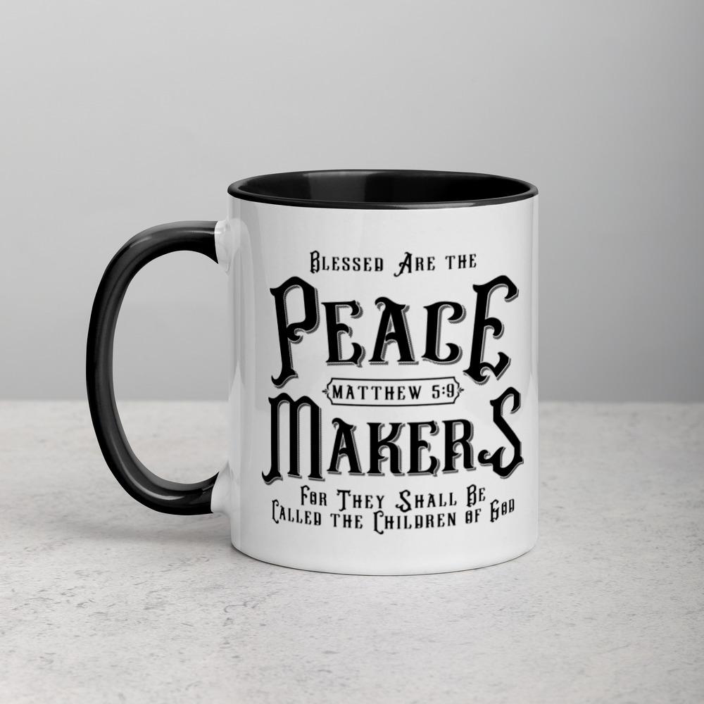 Peace Makers - Mug -  Black, Blue, Yellow, Red -  Trini-T Ministries
