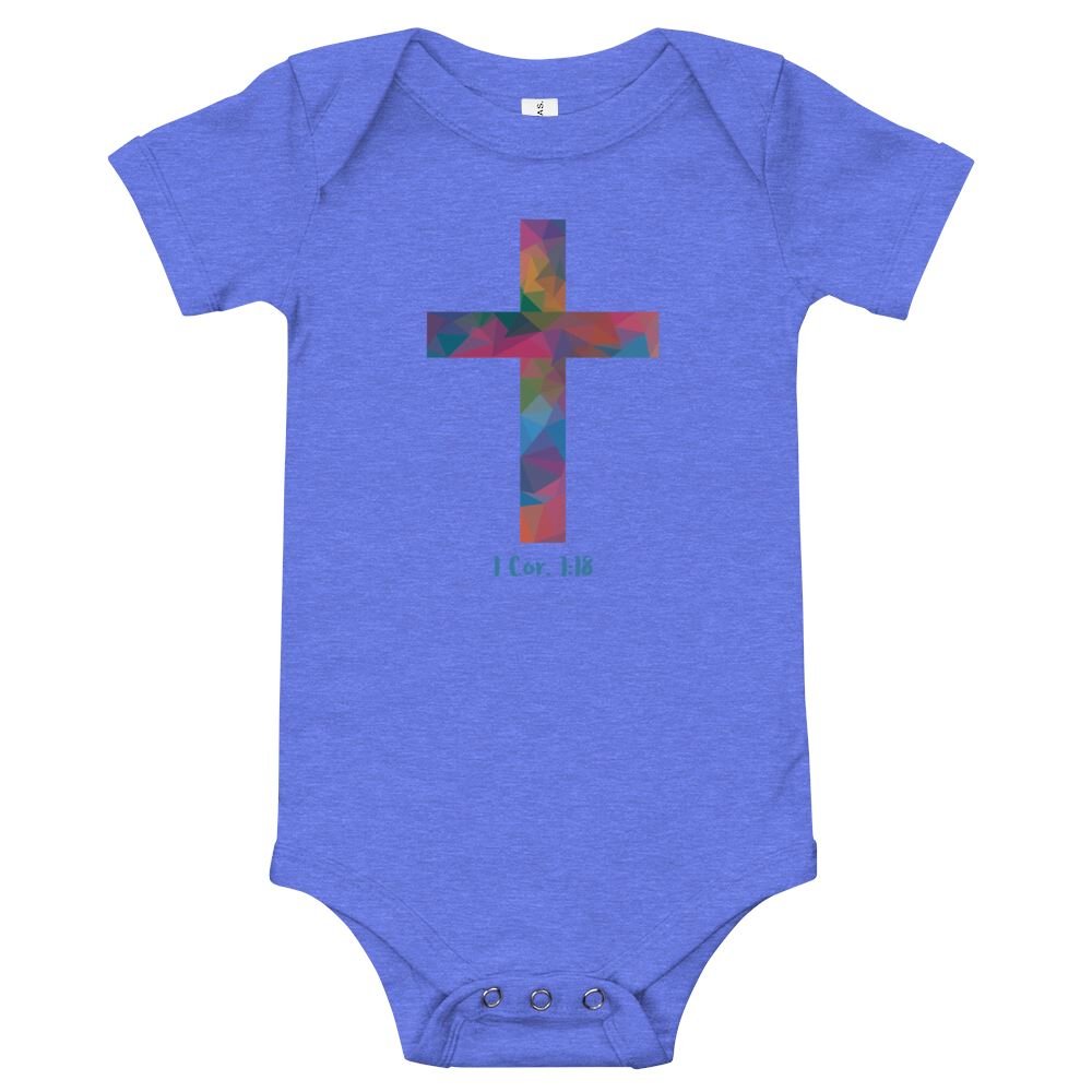 Polygonal Cross - Baby’s Romper - Trini-T Ministries