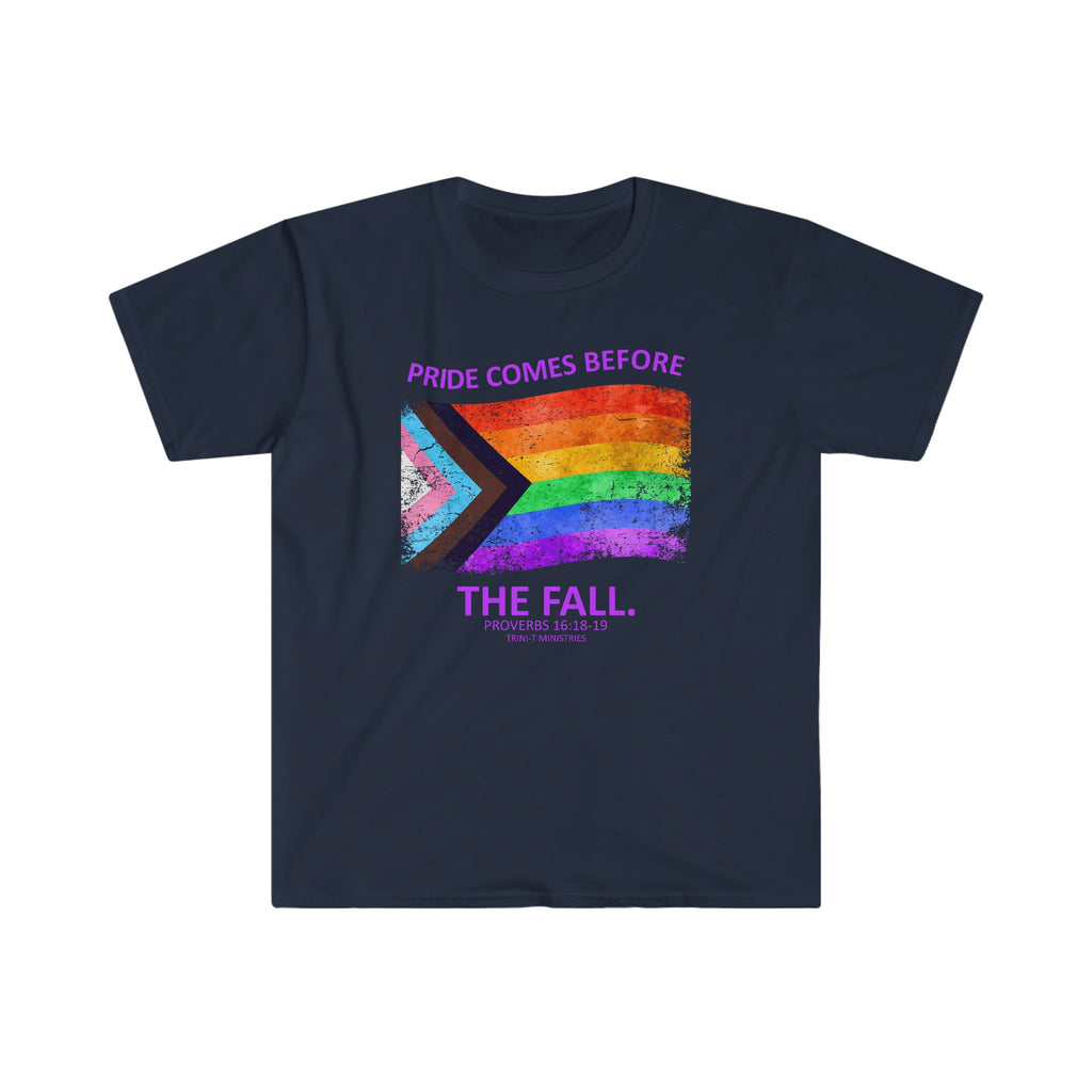 Pride Before The Fall - T -  Navy / S, Navy / M, Navy / L, Navy / XL, Navy / 2XL, Navy / 3XL, Black / S, Cornsilk / S, Light Blue / S, White / S -  Trini-T Ministries