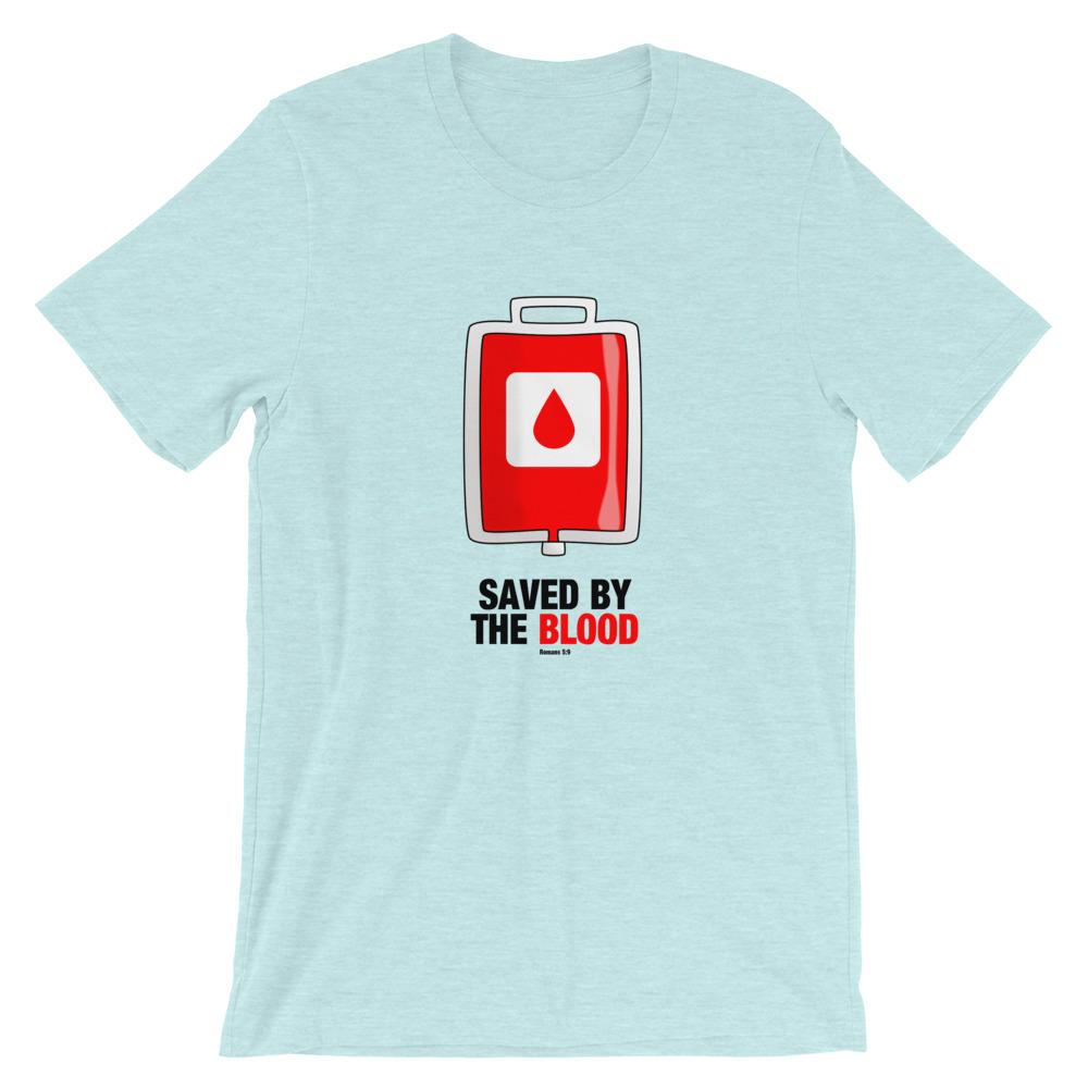 Saved By The Blood - Women’s T -  White / XS, White / S, White / M, White / L, White / XL, White / 2XL, White / 3XL, Heather Forest / S, Heather Forest / M, Heather Forest / L -  Trini-T Ministries