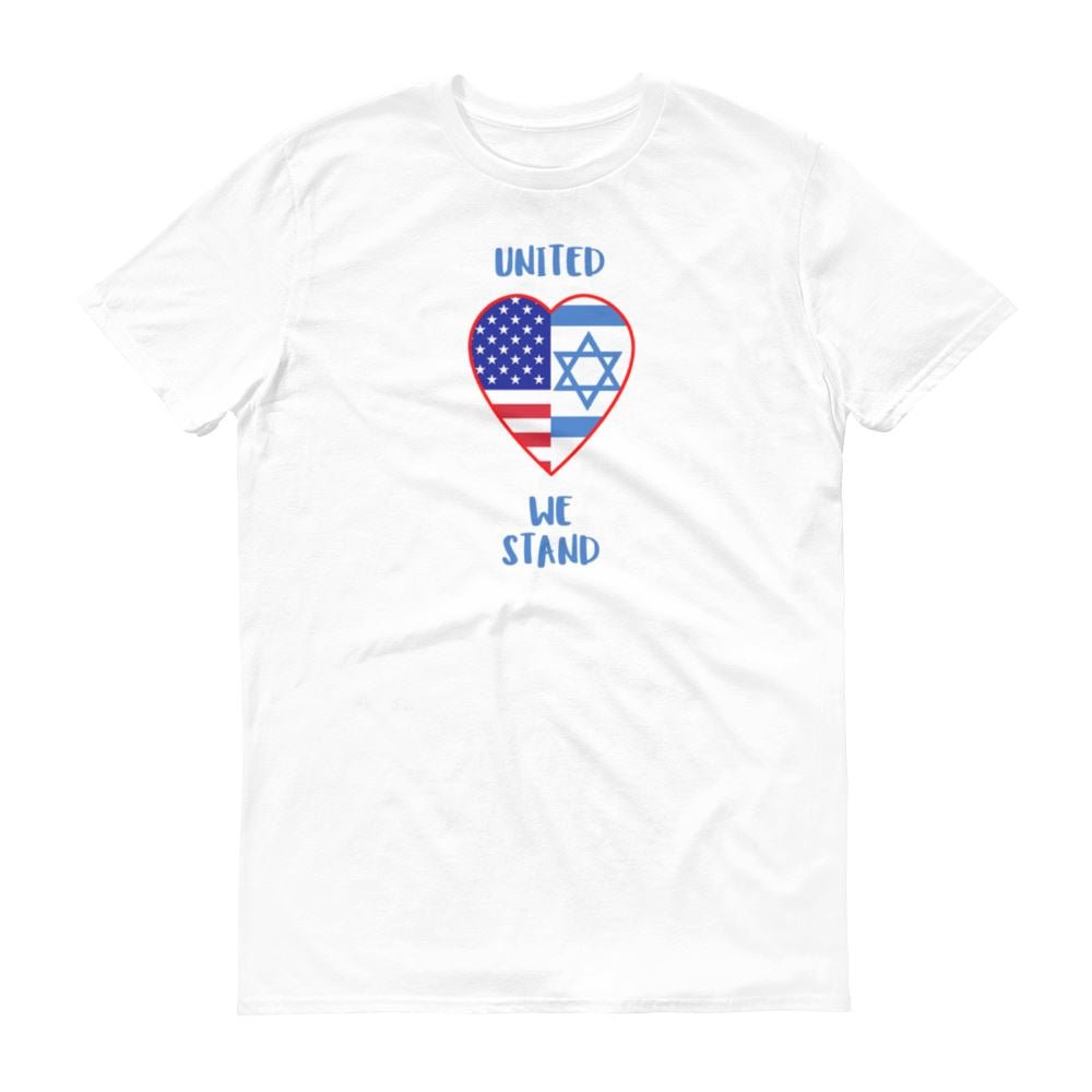 United We Stand - USA + Israel - Men’s T -  White / S, White / M, White / L, White / XL, White / 2XL, White / 3XL, City Green / S, City Green / M, City Green / L, City Green / XL -  Trini-T Ministries