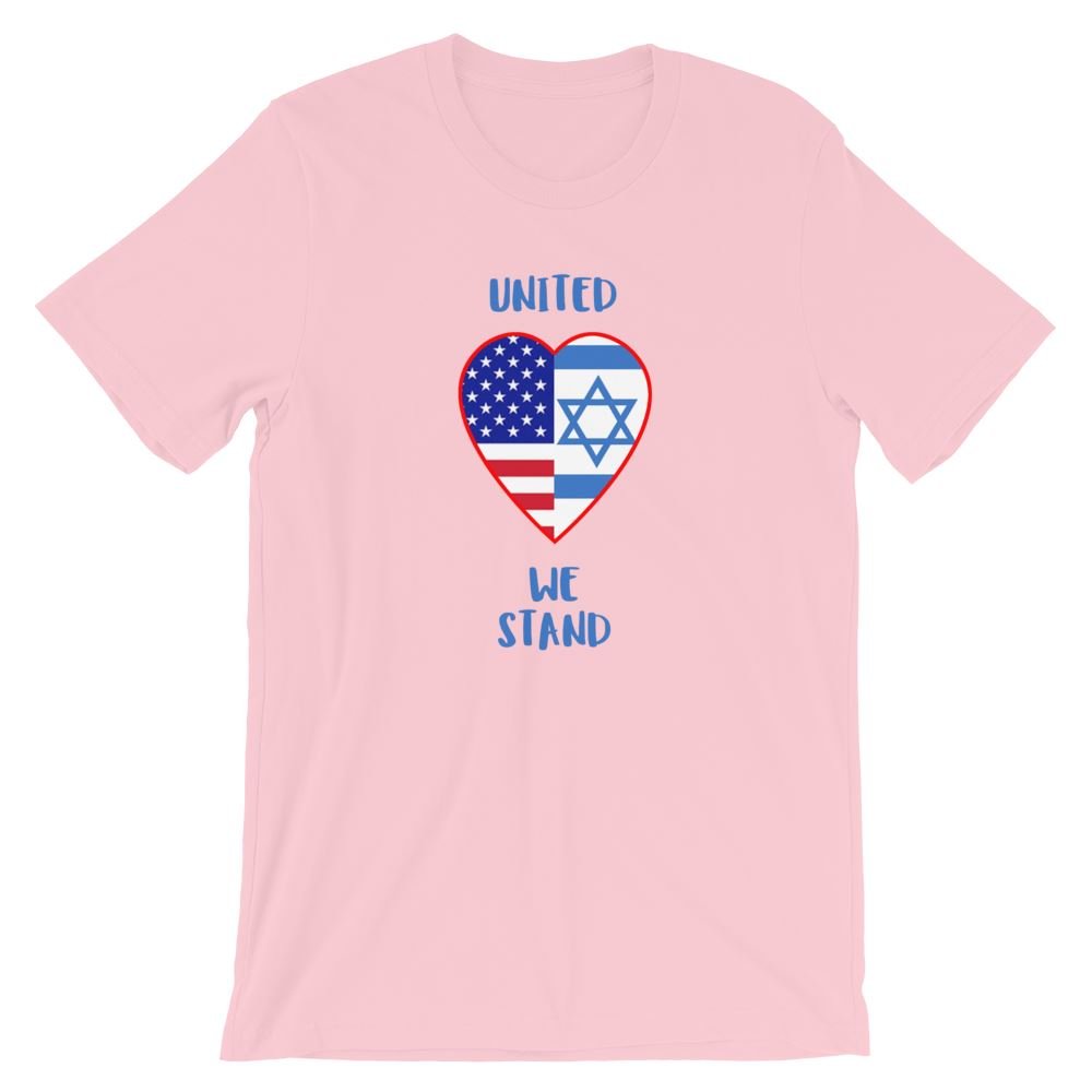 United We Stand - USA + Israel - Women’s T -  White / XS, White / S, White / M, White / L, White / XL, White / 2XL, White / 3XL, Black / XS, Black / S, Black / M -  Trini-T Ministries