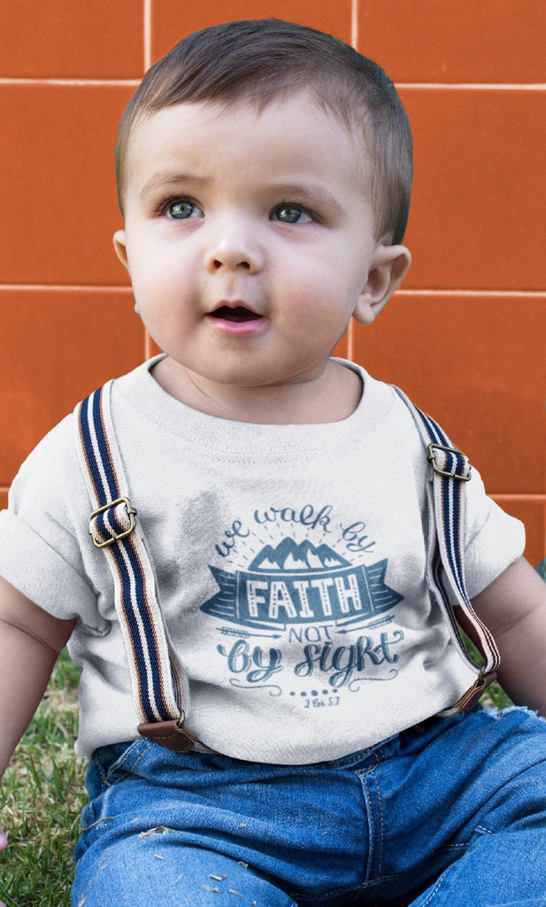 Walk By Faith - Baby’s T -  Black, Heather Columbia Blue, Pink, White -  Trini-T Ministries